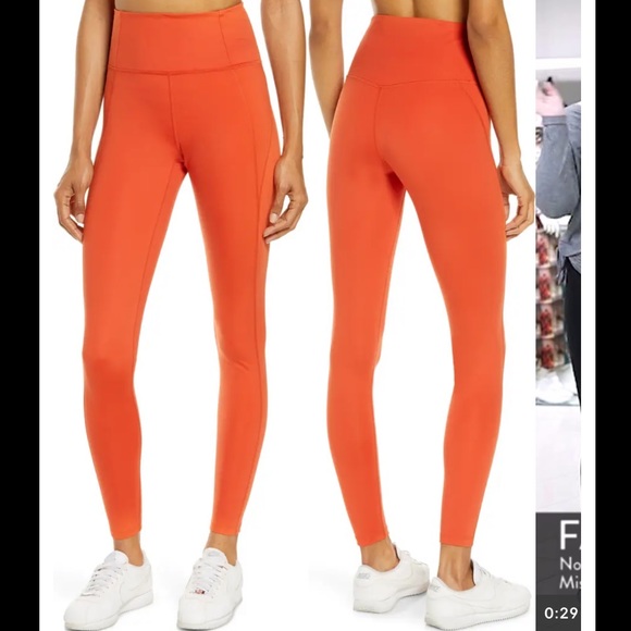 orange workout pants